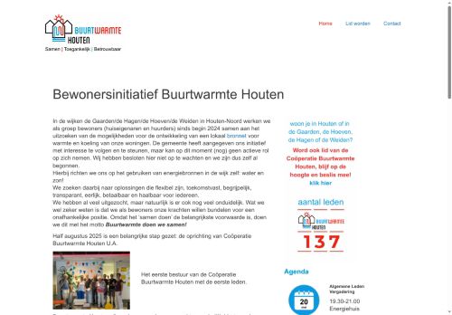 Screenshot van buurtwarmtehouten.nl