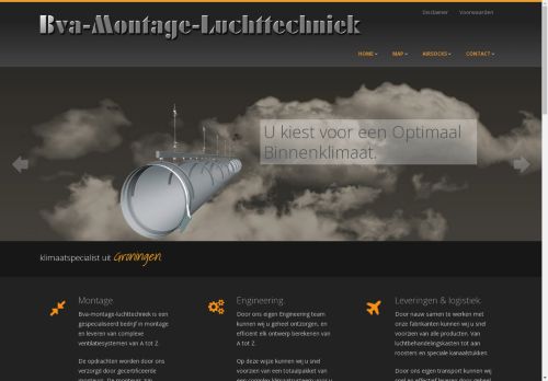 Screenshot van bva-montage-luchttechniek.nl