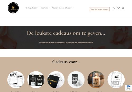 Screenshot van cadeauforyou.nl