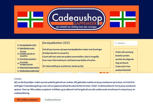 Screenshot van cadeaushop-sappemeer.nl