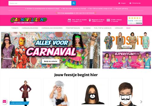 Screenshot van carnavalsland.nl