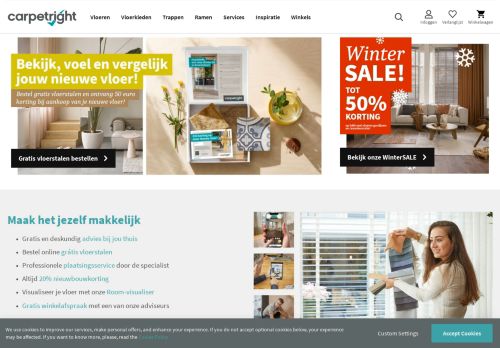 Screenshot van carpetright.nl