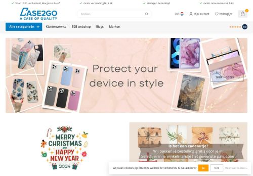 Screenshot van case2go.nl