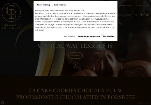 Screenshot van cbchocolate.be