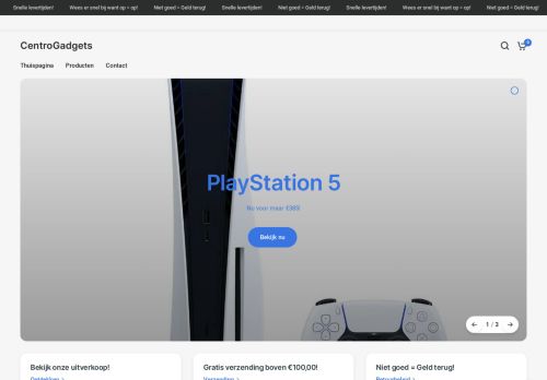 Screenshot van centrogadgets.nl
