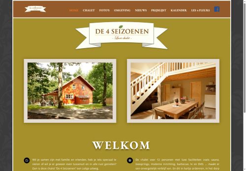 Screenshot van www.chalet4seizoenen.be