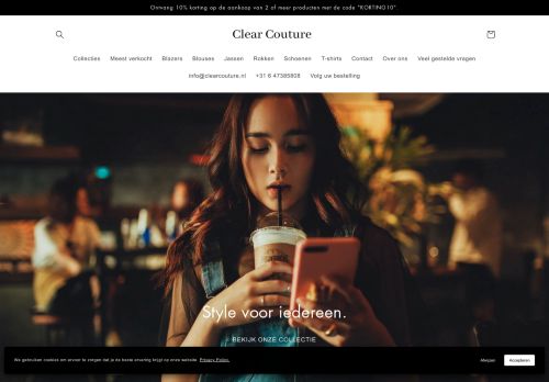 Screenshot van clearcouture.nl