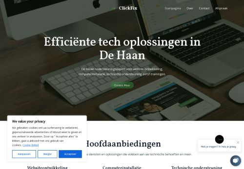 Screenshot van clickfix.be