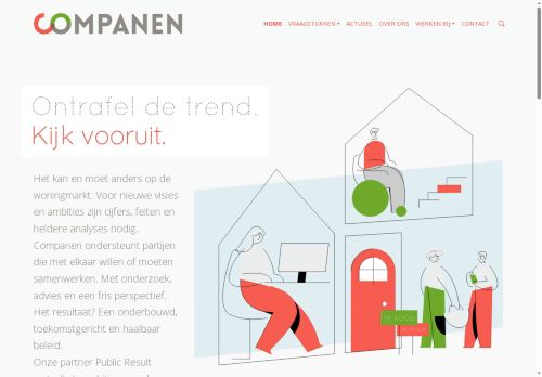 Screenshot van companen.nl