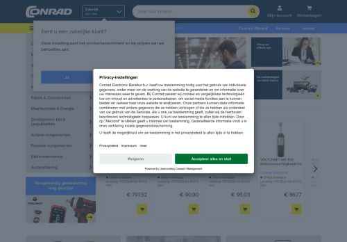 Screenshot van conrad.be