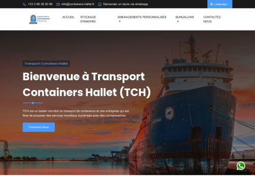 Screenshot van containers-hallet.fr