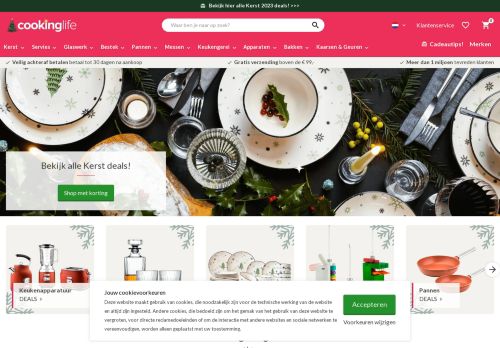 Screenshot van cookinglife.nl
