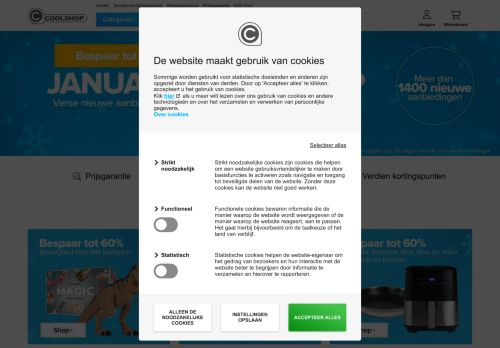 Screenshot van coolshop.nl