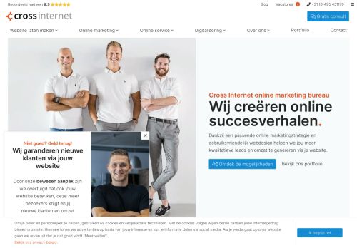 Screenshot van crossinternet.nl