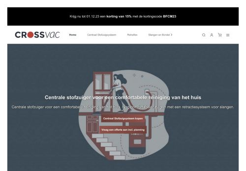 Screenshot van www.crossvac.nl