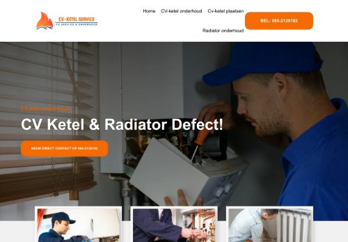 Screenshot van cv-ketel-service.nl