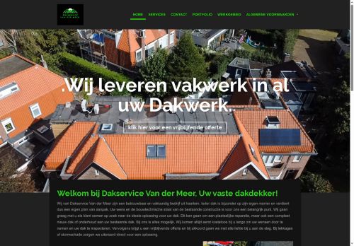 Screenshot van dakservicevdmeer.nl