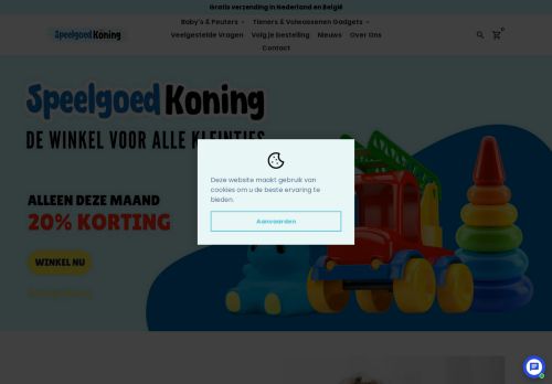 Screenshot van de-speelgoedkoning.nl