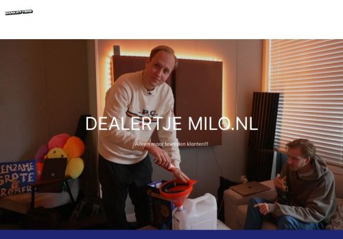 Screenshot van dealertjemilo.nl