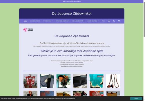 Screenshot van dejapansezijdewinkel.nl