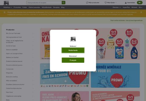 Screenshot van delhaize.be