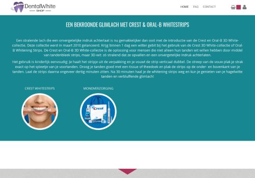 Screenshot van dentalwhiteshop.nl