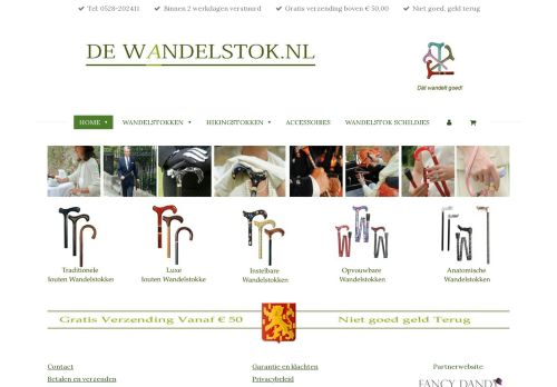 Screenshot van dewandelstok.nl