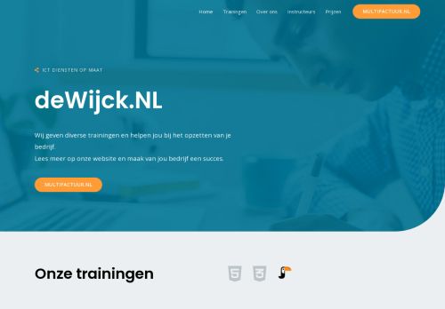 Screenshot van dewijck.nl