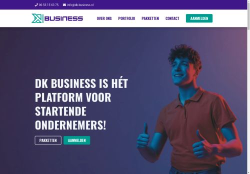 Screenshot van dk-business.nl