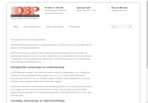 Screenshot van dsp-berends.nl