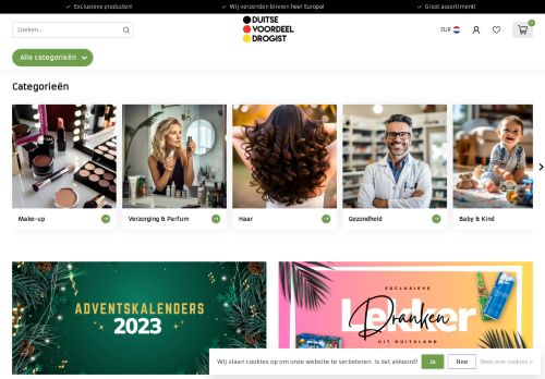 Screenshot van duitsevoordeeldrogist.nl