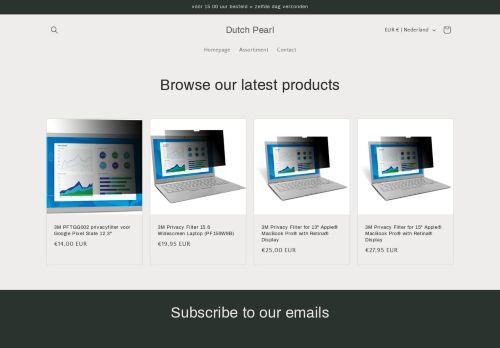 Screenshot van dutchpearl.nl