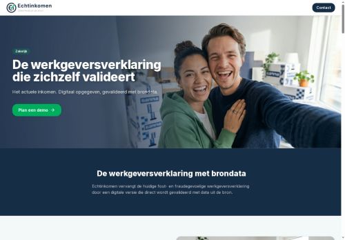 Screenshot van echtinkomen.nl