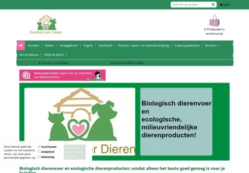 Screenshot van ecoshop-voor-dieren.nl