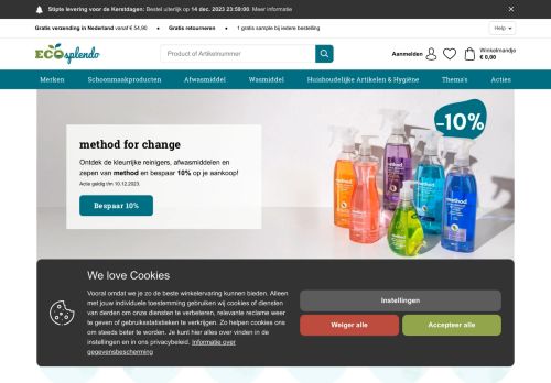 Screenshot van ecosplendo.nl