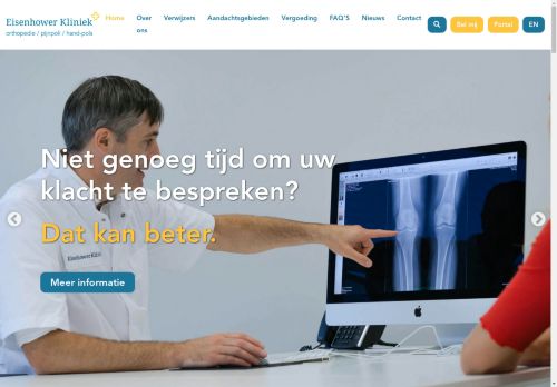 Screenshot van eisenhowerkliniek.nl