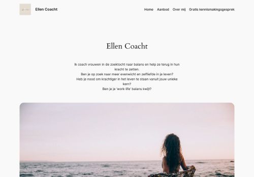 Screenshot van www.ellencoacht.be