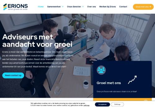 Screenshot van erions.nl