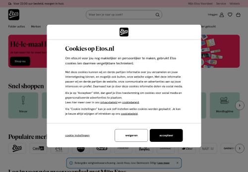 Screenshot van etos.nl