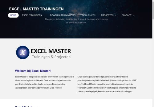 Screenshot van excel-master.nl