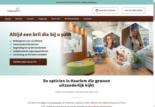Screenshot van federmann.nl