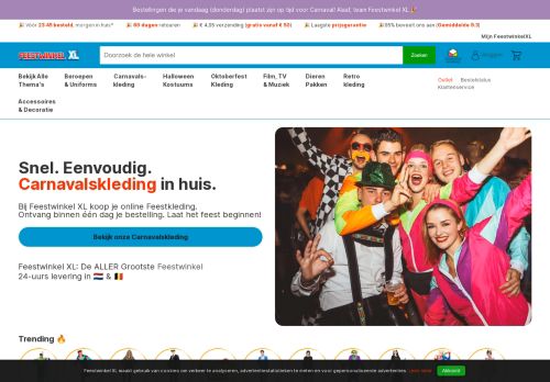 Screenshot van feestwinkelxl.nl