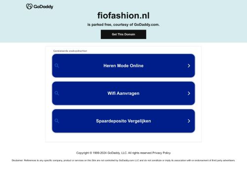 Screenshot van fiofashion.nl