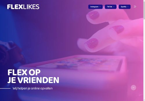 Screenshot van flexlikes.nl