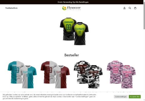 Screenshot van flysoccer.nl