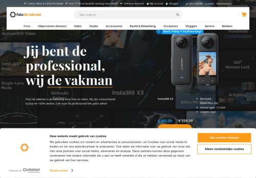 Screenshot van fotodevakman.nl