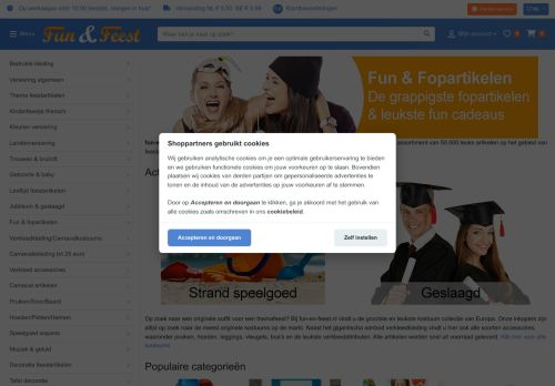 Screenshot van fun-en-feest.nl
