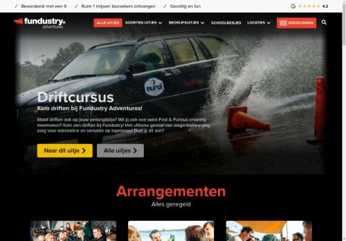 Screenshot van fundustry.nl