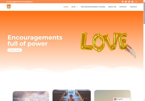Screenshot van geloofenbemoediging.nl