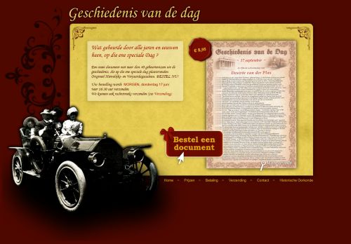 Screenshot van geschiedenisvandedag.nl